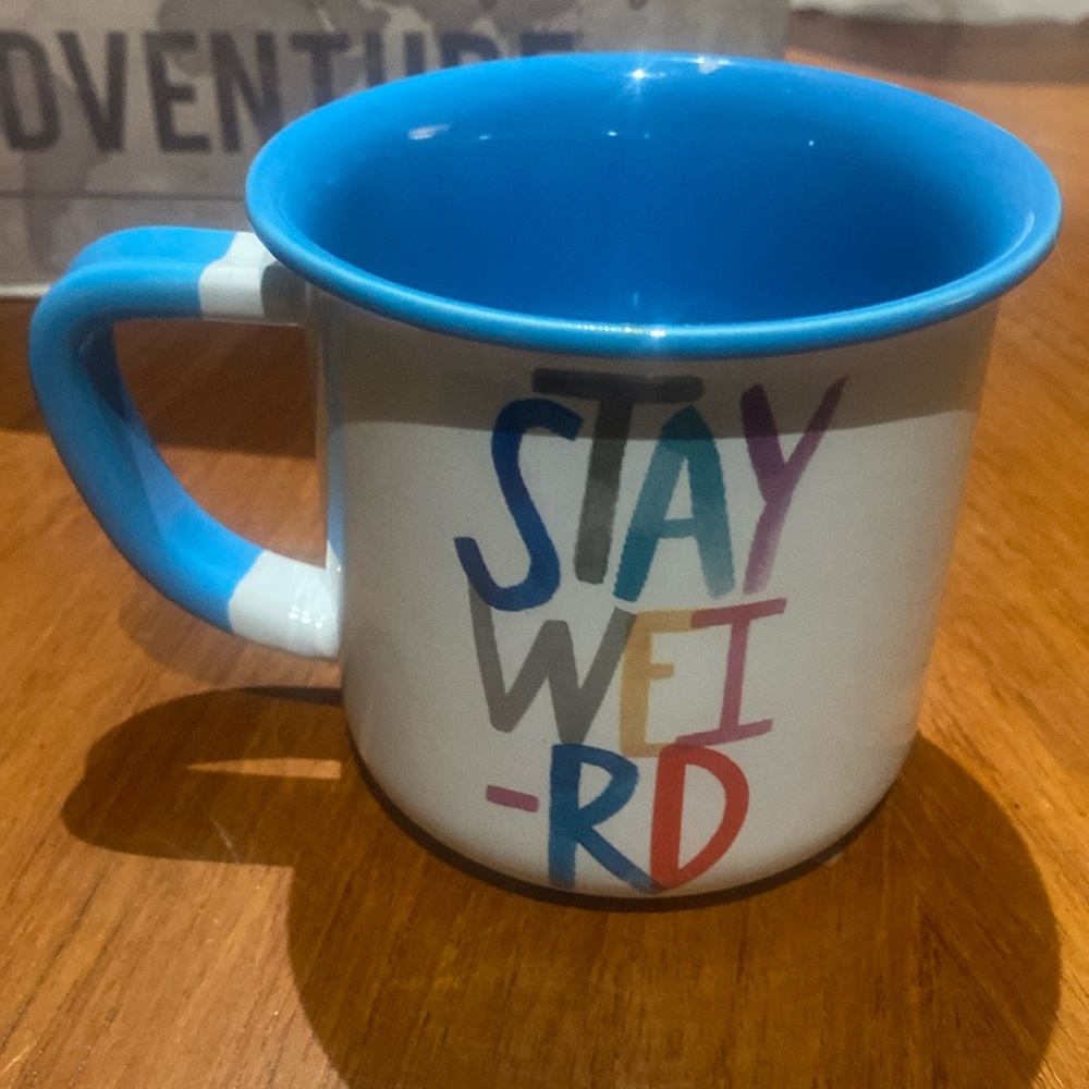 Indigo Mug Coffee Tea “ stay weird “